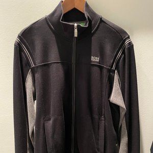 BOSS Hugo Boss Black Zip Up Sweater - Size L